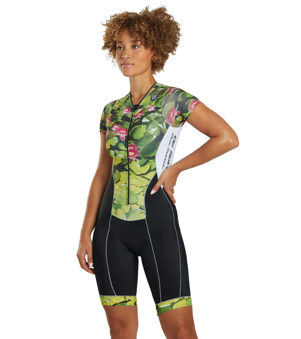 Traje de triatlón Riviera para mujer, manga corta