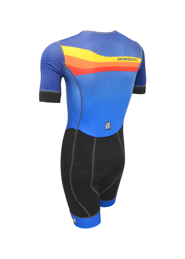 Traje de baño con mangas y diseño de chevron Forza Flisuit™ para hombre (diseña el tuyo propio)