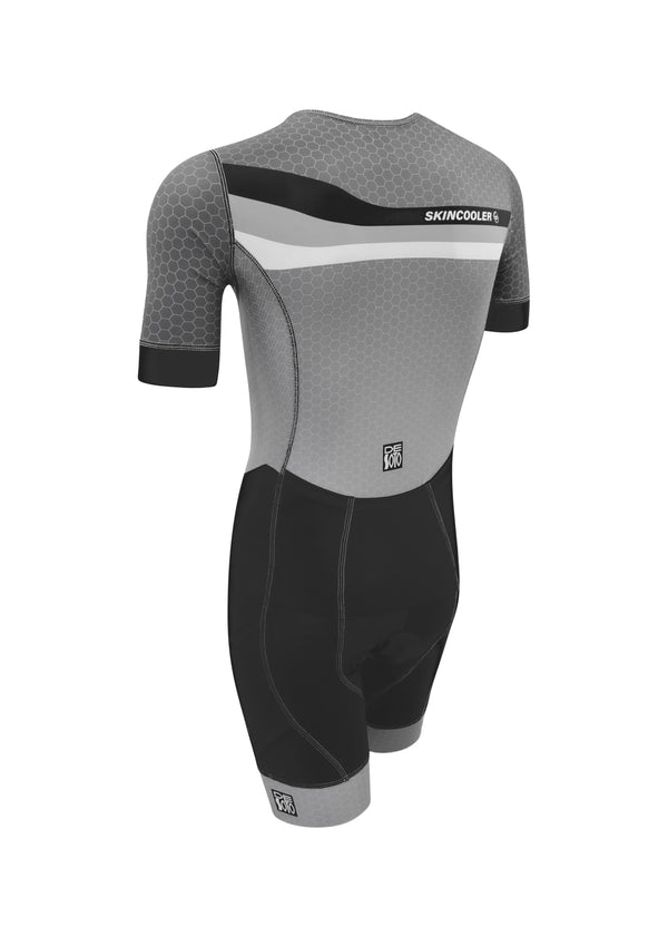 Traje de baño con mangas y diseño de chevron Forza Flisuit™ para hombre (diseña el tuyo propio)