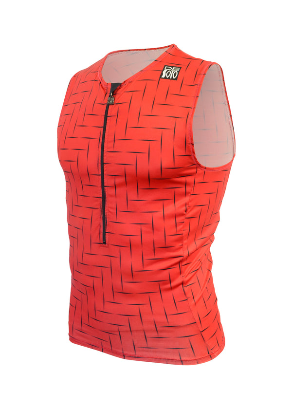 Camiseta de triatlón con media cremallera Skin Cooler para hombre - SBTRI