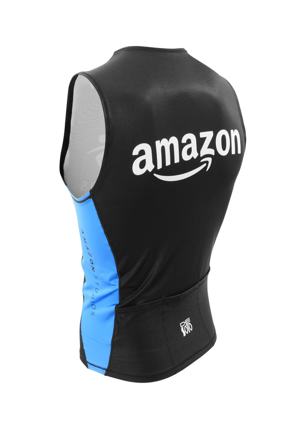 Top de triatlón con media cremallera Skin Cooler para hombre, personalizado