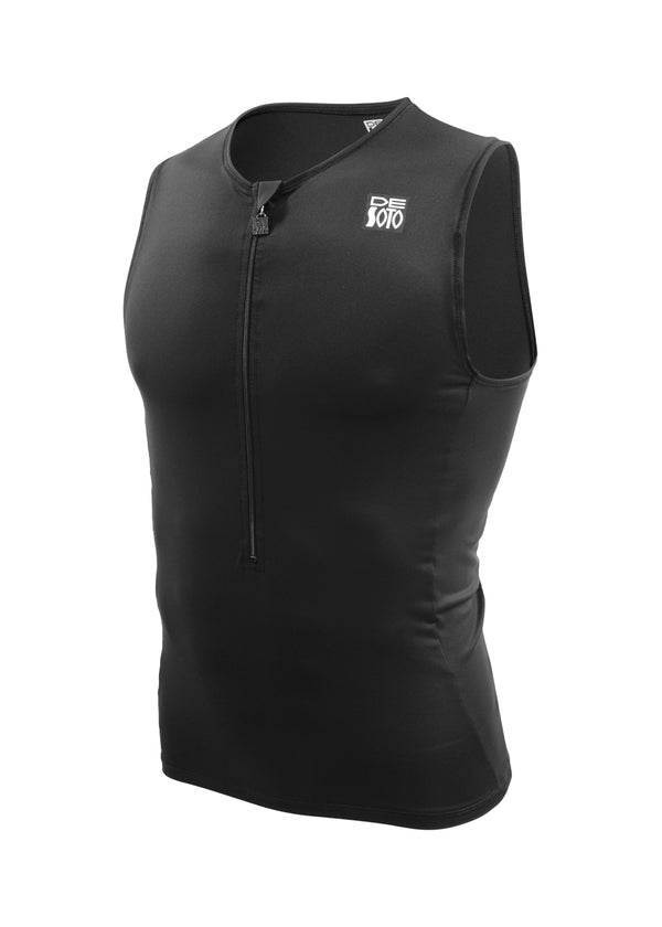 Top con media cremallera y enfriador de piel para hombre