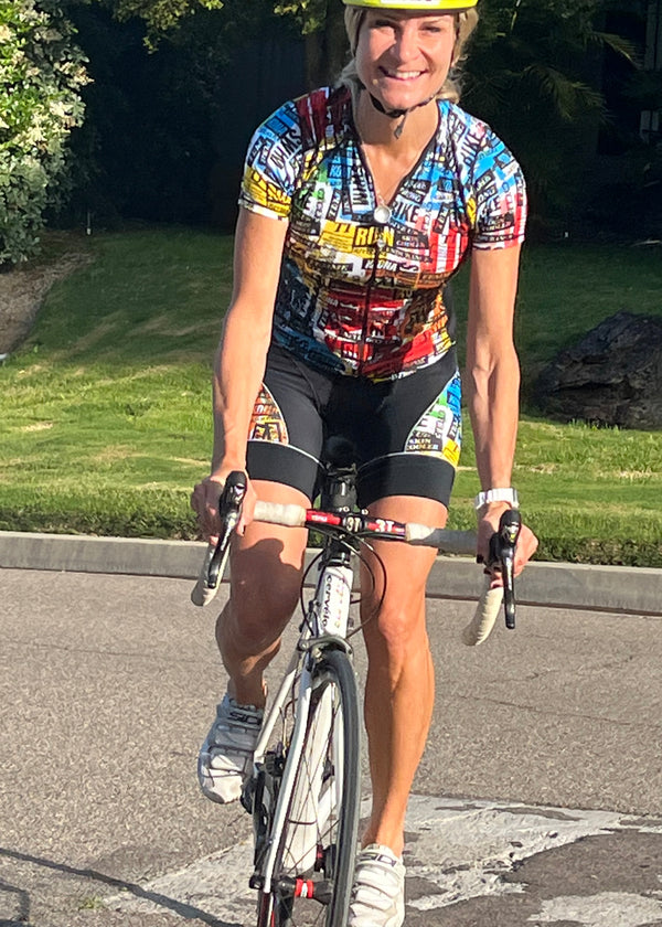 Top de triatlón con cremallera completa y manga corta para mujer Skin Cooler - Team P3