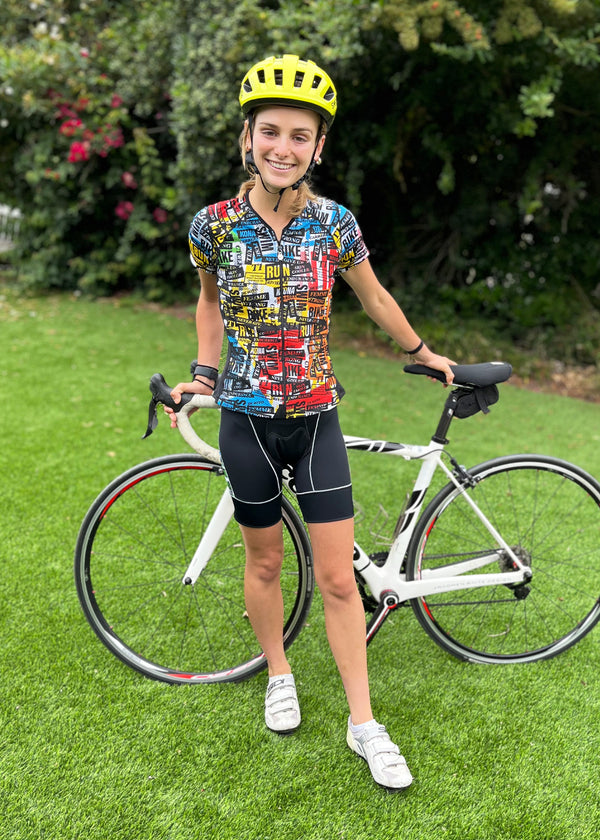 Top de triatlón con cremallera completa y manga corta para mujer Skin Cooler - Team P3