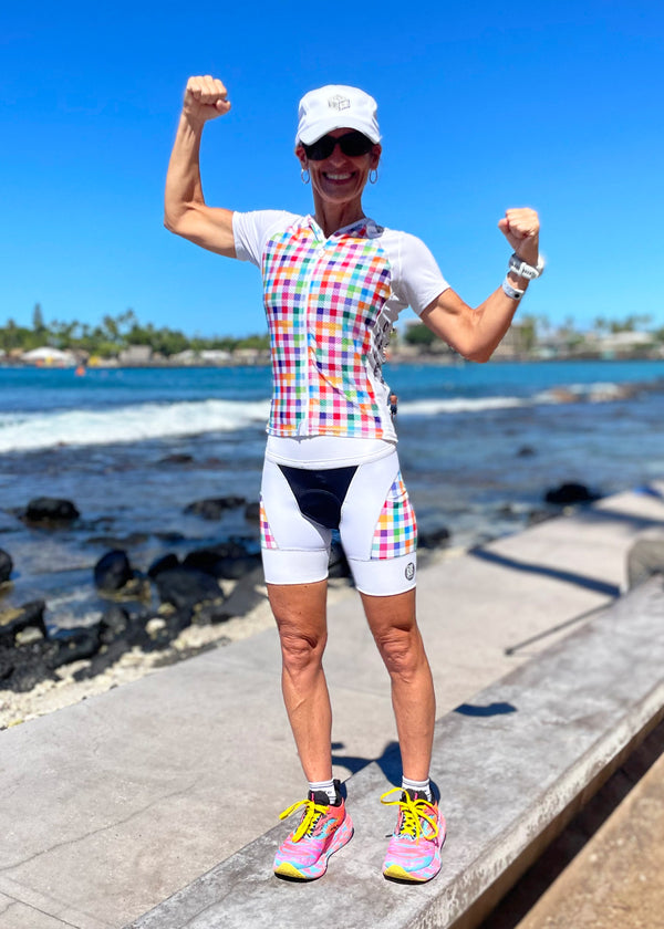 Top de triatlón con cremallera completa y manga corta para mujer Skin Cooler - Team P3