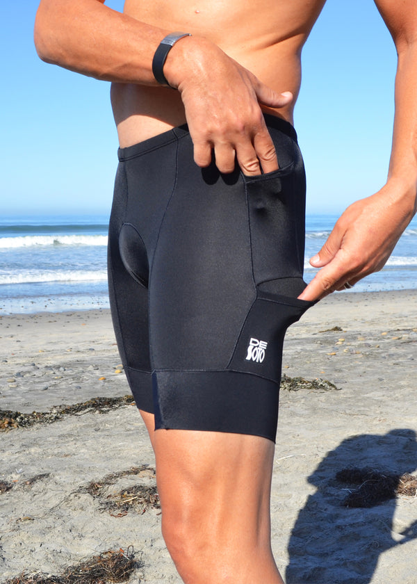Pantalones cortos de triatlón de 4 bolsillos Mobius para hombre - SBTRI