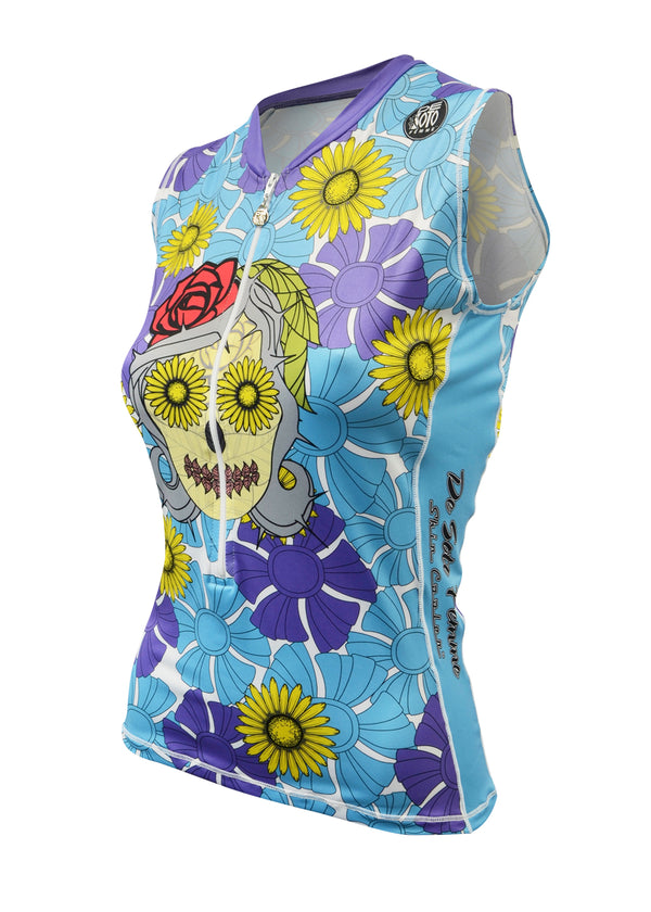 Top con media cremallera y efecto enfriador de piel para mujer - Oferta