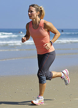 Pantalones capri holgados para correr para mujer - Oferta