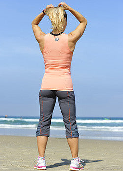 Pantalones capri holgados para correr para mujer - Oferta