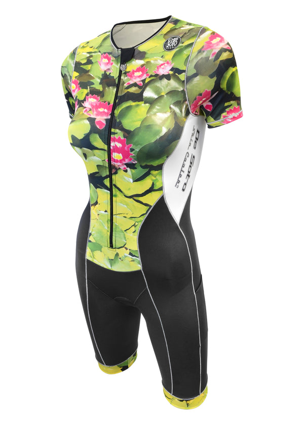 Traje de triatlón Riviera para mujer, manga corta
