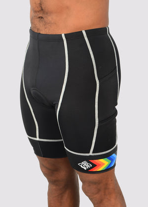 Pantalón corto de triatlón Forza de tiro alto y 4 bolsillos para hombre (diseña el tuyo propio)