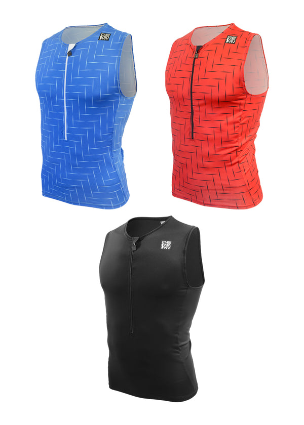Men's Skin Cooler Half Zip Top - Laser