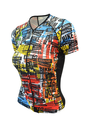 Top con cierre completo y enfriador de piel para mujer