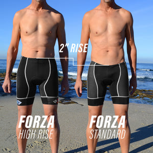 Pantalón corto de triatlón Forza de tiro alto y 4 bolsillos para hombre (diseña el tuyo propio)
