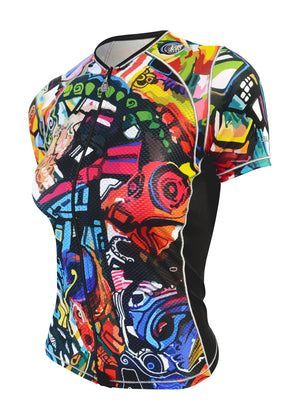 Top con cierre completo y enfriador de piel para mujer