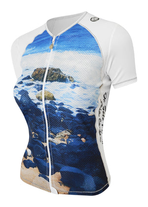 Top con cierre completo y enfriador de piel para mujer